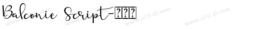 Balconie Script字体转换
